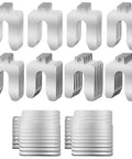 MUZIK 56-piece 304 stainless steel shim kit, 2x2 in slotted shims with safety holes, laser-cut for leveling