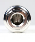 End view of Half Inch Thermostatic Steam Trap With Threaded Connection, Stainless Steel Body, High Pressure Up To 45 Bar