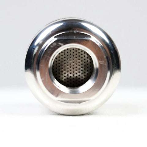 End view of Half Inch Thermostatic Steam Trap With Threaded Connection, Stainless Steel Body, High Pressure Up To 45 Bar