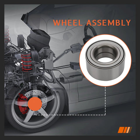 Front Wheel Hub Bearing With ABS For Hyundai Sonata 2013-2016, Tucson 2014-2016, Cadenza 2014-2016, Optima 2014-2015 FWD OEM-Grade Wheel Hub Assembly Replacement, shown near a car wheel assembly diagram.