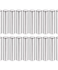304 Stainless Steel Shelf Pins 4mm Dowel Dowels, 20 Pack Cylindrical Locating Pins, Silver Cabinet Pegs, displayed in a row