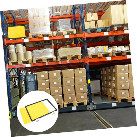 Hustle Ready Magnetic Board Stand For Warehouses And Storage Rooms Featuring Heavy Duty Black Aisle Signs With No Sweat Setup Reusable Zone Markers For Quick Rearrangements And Top Tier Inventory Control