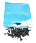 Size Six Pro Grade Drywall Screws Five Eighth Inch Flat Head Phillips Fine Thread Sharp Point For Wood And Drywall Carbon Steel 1022A Black Phosphate Finish 100 Pack scattered from bag