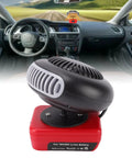 Cordless Battery Space Heater For Garage Jobsite 200 Watt Portable Warmer With Dual Usb Charging 360 Degree Swivel in car interior.