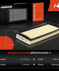 Two Piece Engine Air Filter For Mitsubishi Mirage 2014 2023 Mirage G4 2017 2023 L3 1 2L Flexible Panel Replacement 178010Y040