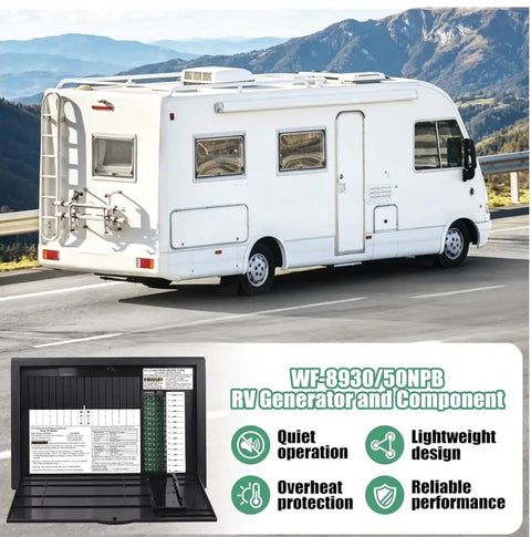 Rugged RV Power Hub And Distribution Center With 30 Amp Or 50 Amp Main Breaker 120 240V for efficient power management in RVs
