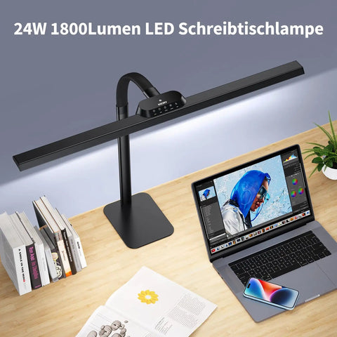 Ultra Wide LED Architect Desk Lamp With Thirty One Point Five Inch Light Bar For Home Office 24W 1800LM Task Lighting