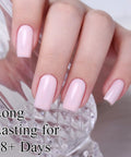 HEMR Free Gel Nail Polish Set With Milky Pink And Pastel Pink, Two 10ml Bottles, UV LED Soak Off Kit, Long Lasting Up To 28 Days
