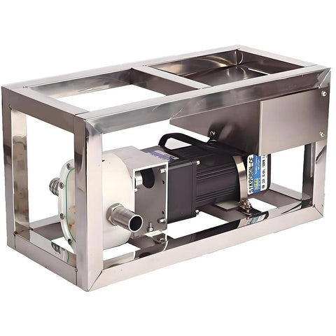 Honey Transfer Pump With 10 L Per Minute Flow No Fuss Viscous Liquid Paste Pump Stainless Steel 90W Pure Copper Motor 3 M Suction 5 M Lift Stepless Speed Control From 60 To 100 Percent Ideal For Honey Syrup Oils, stainless steel pump with motor and suction port
