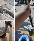 Set Of Two Tough As Nails Swivel Scaffold Wheels With 15 Cm Threaded Stem Industrial Casters for mobility, featuring rubber wheels and dual brake.