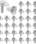 Heavy Duty Clear Shelf Pin Pegs 3mm With Solid Zinc Steel Core 30 Pack Adjustable Cabinet Support Brackets Quick Swap Home Organization Fix No Sweat Setup displayed in a grid layout.