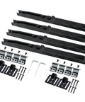4 Pack Barn Door Soft Close Mechanisms With Spring Buffer Dampers For Sliding Barn Door Hardware supports, bolts, and tools.
