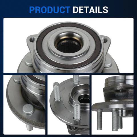 Front Wheel Hub Bearing Assembly 513324 Fits 2011 2019 Jeep Grand Cherokee And 2011 2020 Dodge Durango 5 Lug Pattern Front Axle Replacement 2 Pack