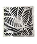Pro Grade Outdoor 6 by 6 Paver Drain Grate for Driveways and Patios, Fits 3 Inch or 4 Inch Drain Pipe, decorative leaf pattern