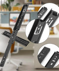 Eight Pairs 10 Inch Full Extension Drawer Slides Black Side Mount With Screws Ball Bearing Rails for kitchen and office cabinets