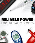 Kickass Alkaline Battery Two Pack Model 4LR44 And A544 Rock Solid Silver Power Cell for thermometers and specialty devices.