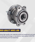512293 Rear Wheel Bearing Hub Assembly For 2005 2009 Subaru Legacy And 2005 2009 Subaru Outback Rear Replacement With M12x1.25 Thread And Four Bolt Flange Direct Fit, side view