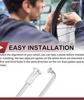 Person installing 48 Piece Set 10G Bicycle Spokes 260mm For Road And Mountain Bikes Carbon Steel Galvanized Silver Tone