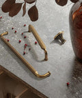 Antique Brass Zinc Alloy Cabinet Pulls Six Pack With 3-3/4 Inch Hole Center, 4.2 Inch Length Kitchen Drawer Handles, 96mm Center
