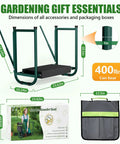 Foldable Garden Kneeler And Seat With Anti Tipping Frame Widened Thick Soft Kneeling Pad Heavy Duty Gardening Stool With Tool Bag