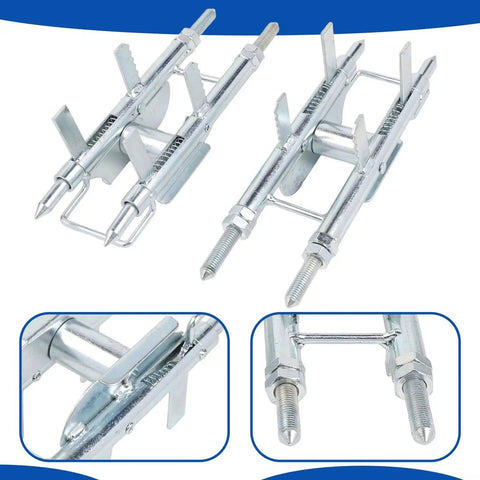 Must Have Pro Grade Wire Threader for Electricians Super Handy Cable Pulling Tool for Junction Boxes and Enclosures Compact One Person Install Helper Solid Metal Build Silver Finish 2 Piece Set, silver metal set