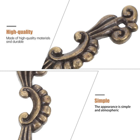 Close-up of vintage design on Old School Retro Wooden Cabinet Pulls Zinc Alloy Decorative Knobs Set Of 20.