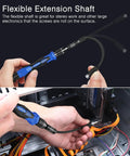 Flexible extension shaft from 61 In 1 Precision Screwdriver Set With 57 Bits And Magnetic Extension Rod For electronics.