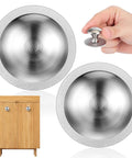 Two Pack Stainless Steel Suction Cup Handles For Glass Shower Doors Cabinets And Refrigerators, easy install on cabinet door