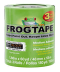 PaintBlock Multi Surface Painter Tape 2 Inch Wide for Sharp Lines Green 3 Rolls 1.88 in x 60 Yds Medium Adhesion packaging