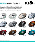 Multiple color options for Tall Waterfall Vessel Sink Faucet In Oil Rubbed Bronze With Frosted Glass Disk Ultra Sleek