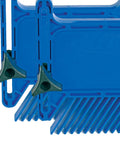 Pro Shop Grade Twin Pack Featherboards For Table Saw And Router, blue composite frame with wedge lock mounts shown from side
