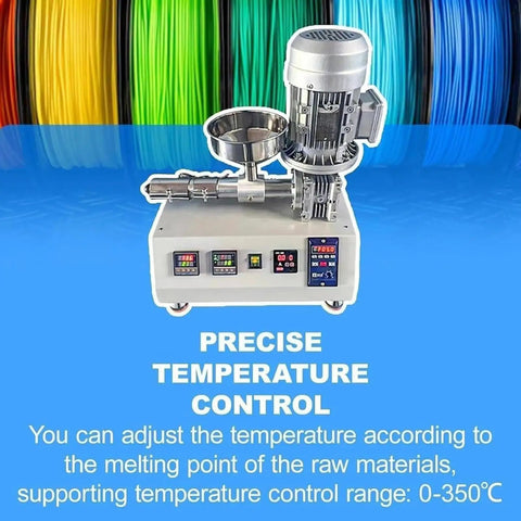 Heavy Duty Desktop 3D Printer Filament Extruder And Single Screw Plastic Pellet Recycler Machine Built Tough For Rock Steady Dual Heating Zones And Hassle Free Daily Filament Production