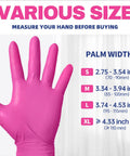 Nitrile Exam Gloves 4 Mil 100 Count Powder-Free Latex-Free Medical And Food Safe Disposable Gloves In Hot Pink Small Size