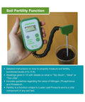 Digital Soil Tester For PH, Temperature, And Fertility, Three Way Analyzer With Corded Probe For Easy Readouts in use