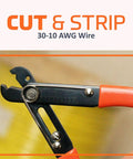 Close-up of Adjustable Wire Stripper Tool PA1161 for 30-10 AWG Solid and Stranded Wire, Heavy-Duty Electrical Cutter