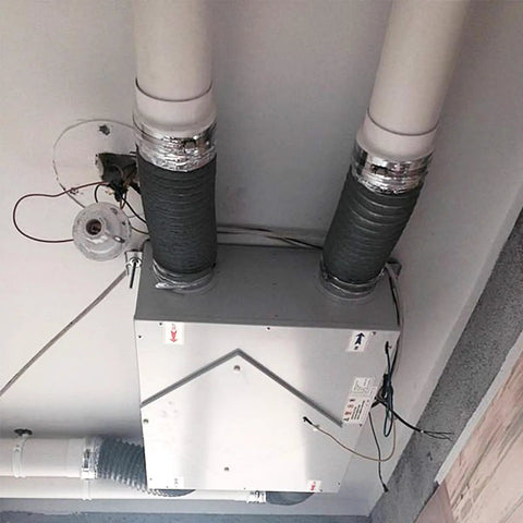 Bomei Pack Heavy Duty Aluminum Foil Tape For HVAC And Metal Repair Plus Air Ducts Sealing on metal ducts in HVAC system.