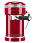 Empire Red Metal Semi Automatic Espresso Machine With Dual Smart Temperature Sensors And 58mm Commercial Grade Portafilter for home