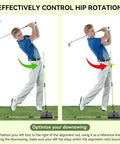Golf swing comparison using Adjustable Golf Alignment Stick Holder With 48 Inch Collapsible Alignment Sticks For Aiming And Putting And Swing Training Backyard Practice Golf Accessory Set For Pro Level Feedback And Easy Practice.