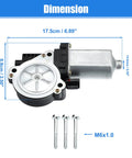 Heavy Duty RV Stair Entry Step Motor Stepper Swap For No Sweat Installs With Slick Auto Retract Safety Lock Fits 676061 1101428 214-1009 Motorhome Coach Door Actuator dimensions overview with screws included.
