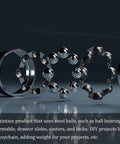 Kozelo 6mm stainless steel precision bearing balls with bearing races, exploded view, 20 pcs
