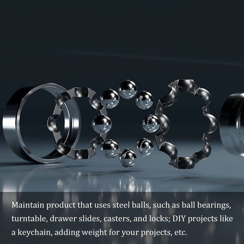 Kozelo 6mm stainless steel precision bearing balls with bearing races, exploded view, 20 pcs