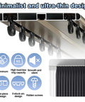 Double Row Curtain Track System With Silent Glide For Drop Ceiling Heavy Duty Design Hassle Free Snap Together Setup No Tools Needed Pre Connected For 39 Inch Plus Lengths Easy DIY Install And Quiet Operation, aluminum track