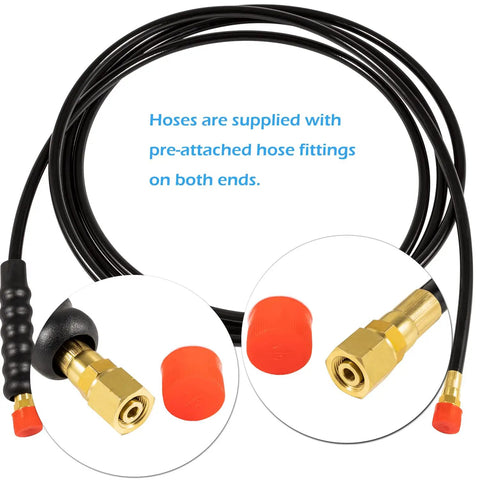 Heavy Duty Hydraulic Steering Hose Kit 16 Foot Pre Assembled Copper 1000 PSI Marine Grade No Cutting Needed with attached fittings.