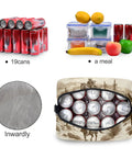 Desert Cowboy Insulated 10L Cooler Bag Leakproof Lunch Box open with soda cans, insulated interior and cowboy design.