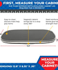 Beefy Steel Reinforced Lazy Susan Cabinet Organizer Turntable dimensions 12.8x8.35 inches with silicone mats and magnetic detent.