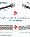 PL-259 UHF CB Coax Cable 10ft Low Loss RG58 Antenna Extension Jumper high-density tinned copper vs standard copper shielding