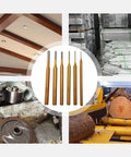 6-Piece Alloy Steel Chisel Set For Concrete Breaking And Stone Carving, Metal Punching Kit With Cylinder Punches For Demolition
