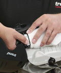 Person installing Replacement Air Filters Pack Of 2 For Airshield Pro Face Shield Twin Dust Mask Filtration For Air Pro