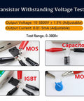 Heavy Duty 0-3800V DC Hi-Pot Withstand Voltage Tester for electronics components including MOS, capacitor, IGBT, and MOV.
