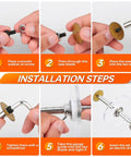 Installation steps for Inside PVC Pipe Cutter Kit With Adjustable Depth Gauge And Scale, saw blade insertion close-up.